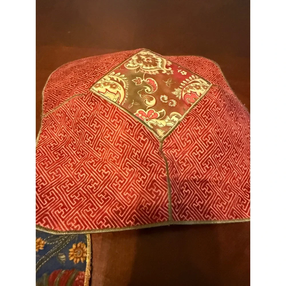 Set of 2 Vtg Quilted Fabric Bowl Cozies Country Farmhouse Rooster Paisley Blue